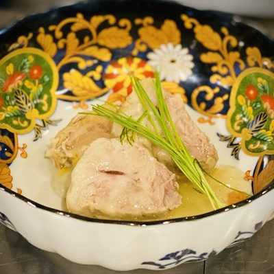 三右衛門豚の塩角煮~冷製レモン餡~