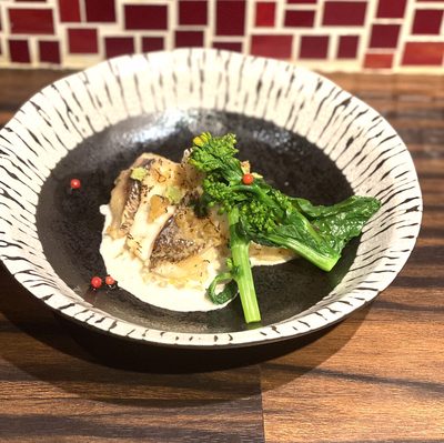 地魚の奈良西京蒸し~クリームソース